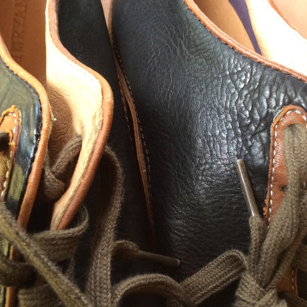 Ryan /Rowe sneakers, lace up black/brown. Sz 12 - Picture 2 of 7